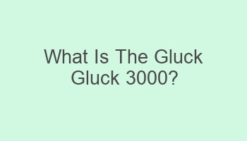 what is the gluck gluck 3000 106328