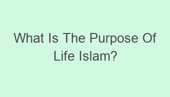 what is the purpose of life islam 106605