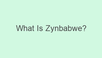 what is zynbabwe 106322