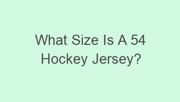 what size is a 54 hockey jersey 107140