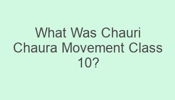 what was chauri chaura movement class 10 105979