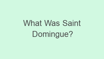 what was saint domingue 106813