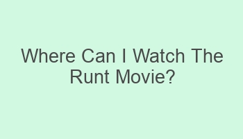 where can i watch the runt movie 108710