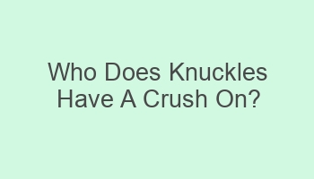 who does knuckles have a crush on 108506