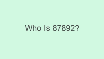 who is 87892 106594