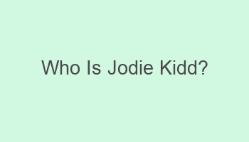 who is jodie kidd 107244