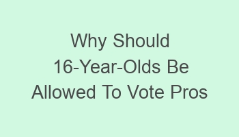 why should 16 year olds be allowed to vote pros and cons 108582