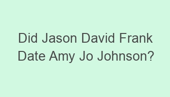 did jason david frank date amy jo johnson 109831