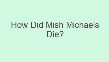 how did mish michaels die 110471