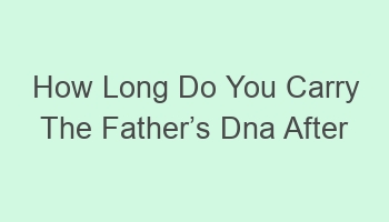 how long do you carry the fathercabcs dna after birth 109901