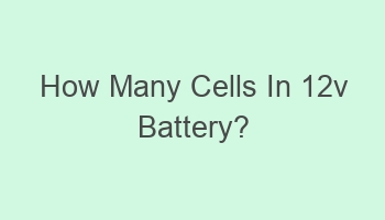 how many cells in 12v battery 110932