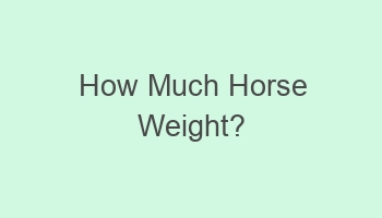 how much horse weight 109729