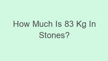 how much is 83 kg in stones 110450