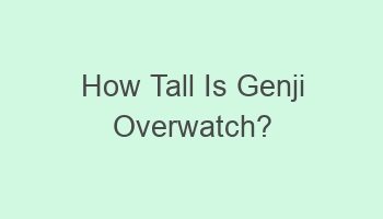 how tall is genji overwatch 109862