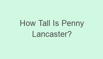 how tall is penny lancaster 110187