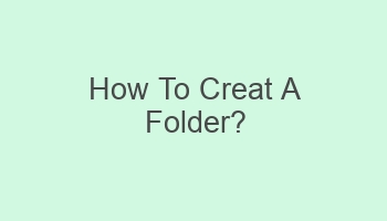 how to creat a folder 110393