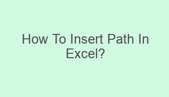 how to insert path in