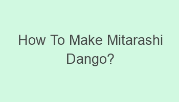 how to make mitarashi dango 110666