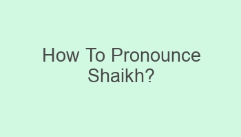 how to pronounce shaikh 110618