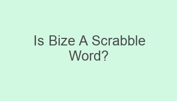 is bize a scrabble word 110241