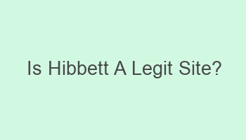 is hibbett a legit site 110739