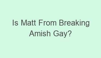 is matt from breaking amish gay 110442