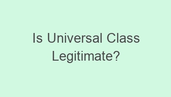 is universal class legitimate 110848