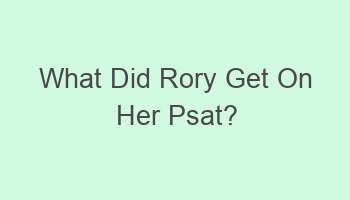 what did rory get on her psat 110549