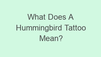 what does a hummingbird tattoo mean 110824