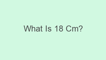 what is 18 cm 109337