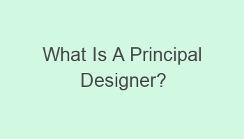 what is a principal designer 110317