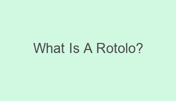 what is a rotolo 110189