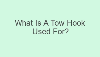 what is a tow hook used for 109783