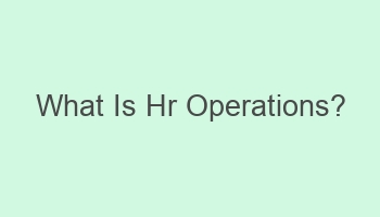 what is hr operations 110059