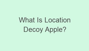 what is location decoy apple 110799