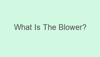 what is the blower 109870