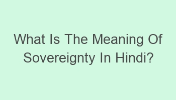 what is the meaning of sovereignty in hindi 109611