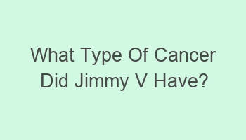 what type of cancer did jimmy v have 109986