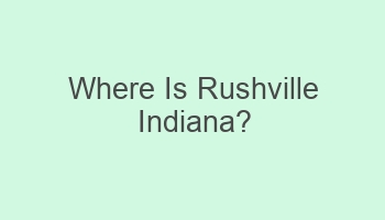 where is rushville indiana 110605