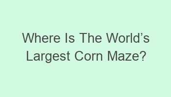 where is the worldcabcs largest corn maze 110330