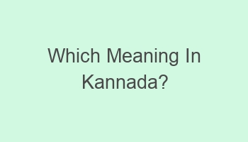 which meaning in kannada 109153