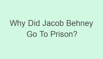 why did jacob behney go to prison 110371