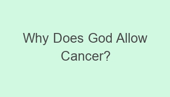 why does god allow cancer 110603